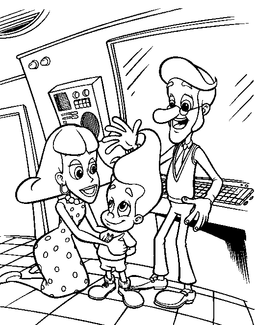 Jimmy Neutron Coloring Picture 1