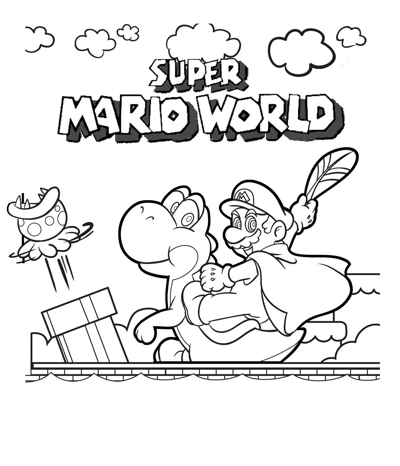 Mario Coloring Picture 1