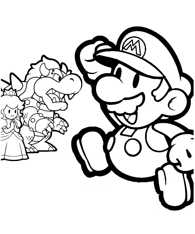 Mario Coloring Picture 2