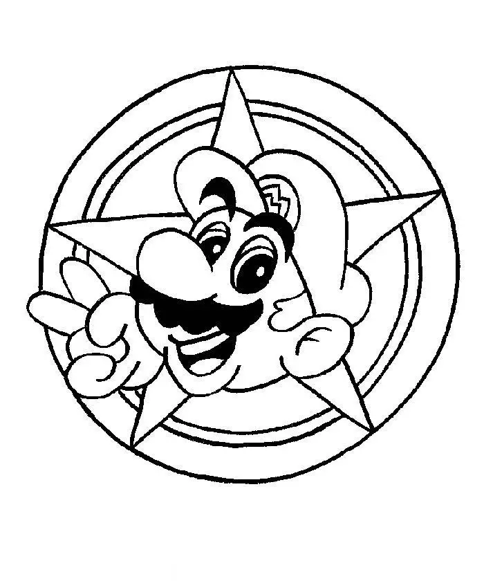 Mario Coloring Picture 5