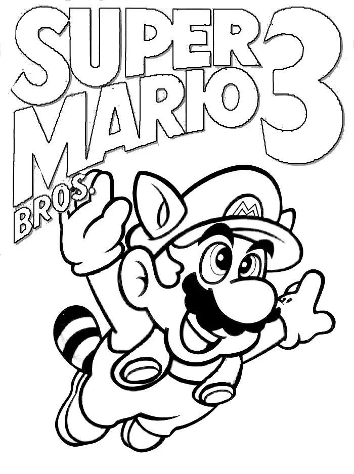 Mario Coloring Picture 6
