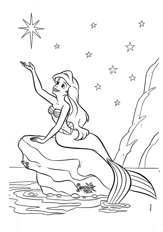 Mermaid Coloring Picture 10
