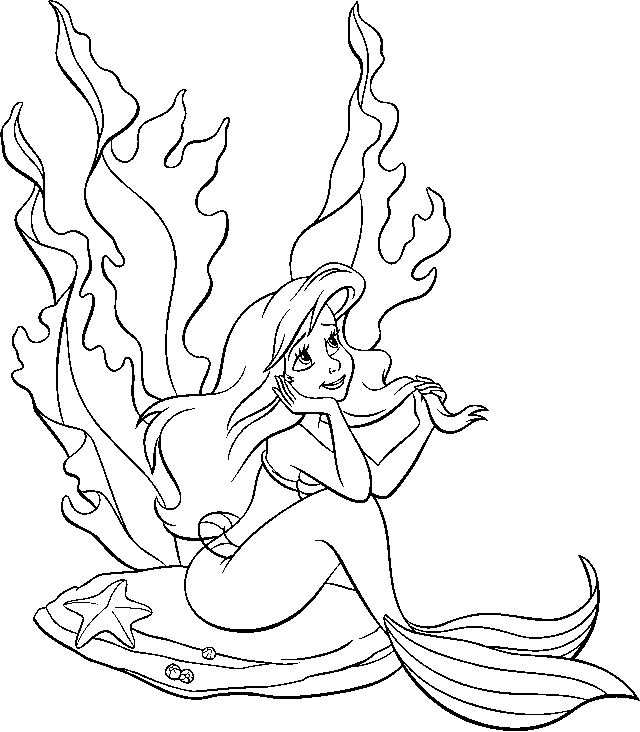 Mermaid Coloring Picture 12