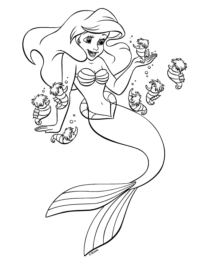 Mermaid Coloring Picture 2
