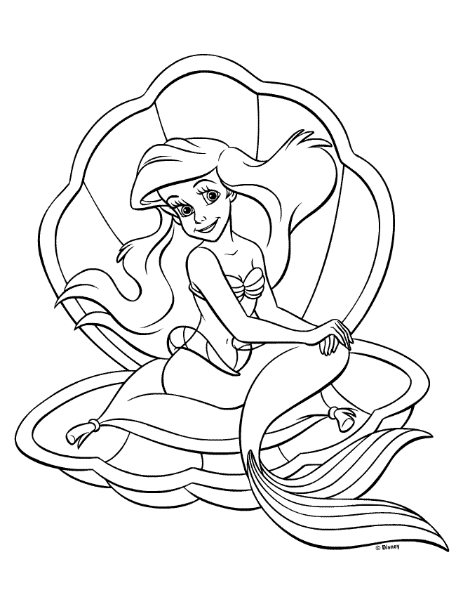 Mermaid Coloring Picture 3