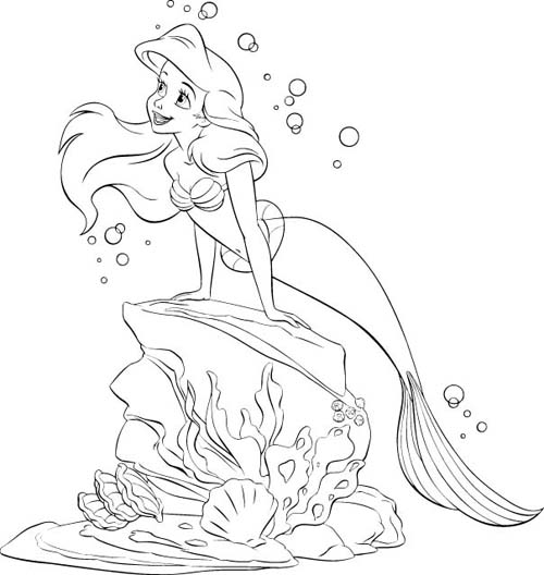 Mermaid Coloring Picture 5