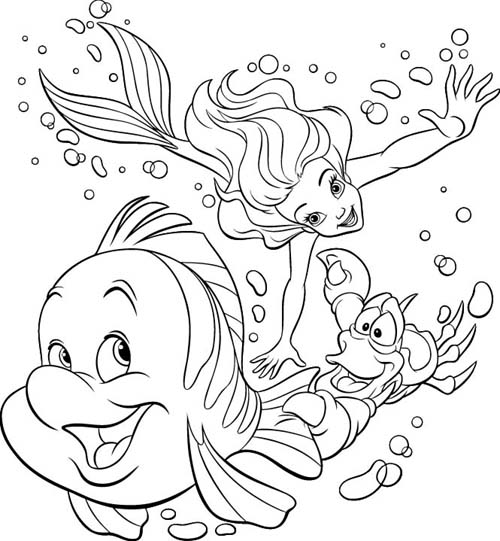 Mermaid Coloring Picture 7