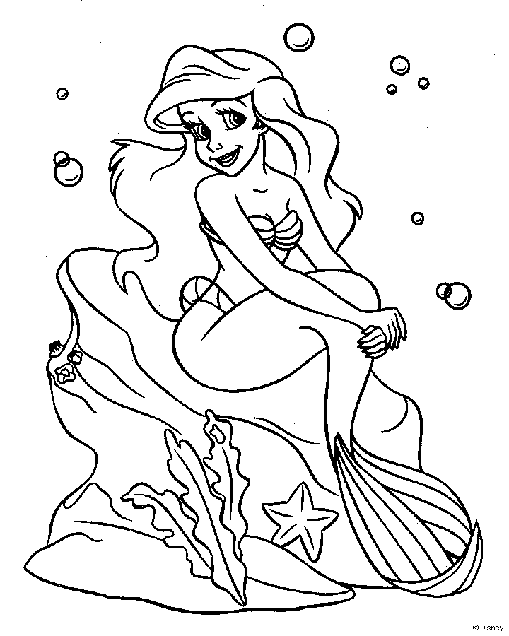 Mermaid Coloring Picture 8