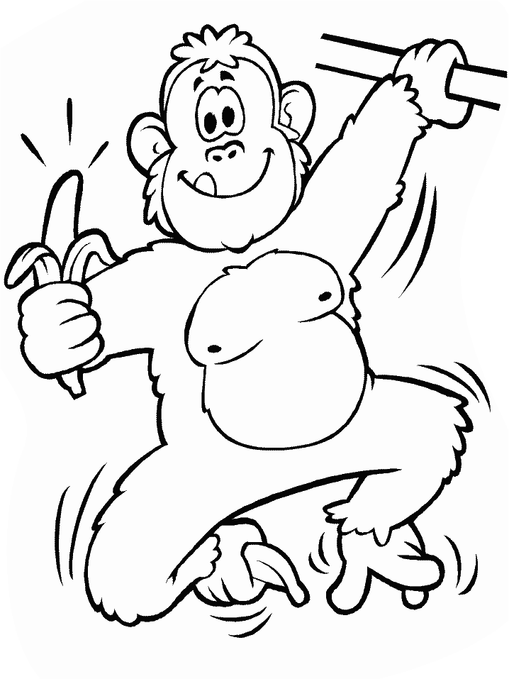 Monkey Coloring Picture 1