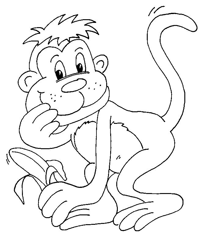 Monkey Coloring Picture 10