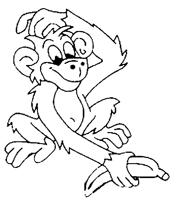 Monkey Coloring Picture 12
