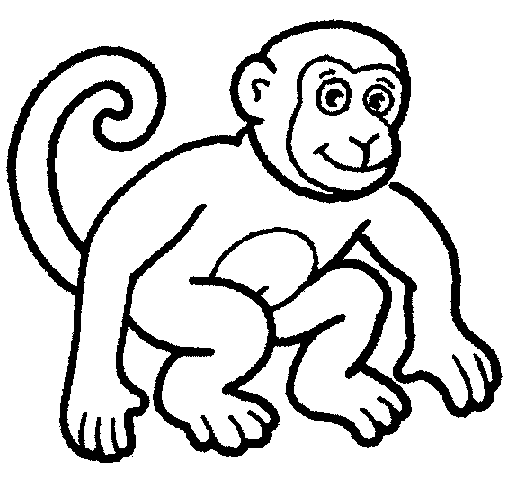 Monkey Coloring Picture 2