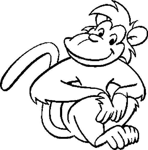 Monkey Coloring Picture 7