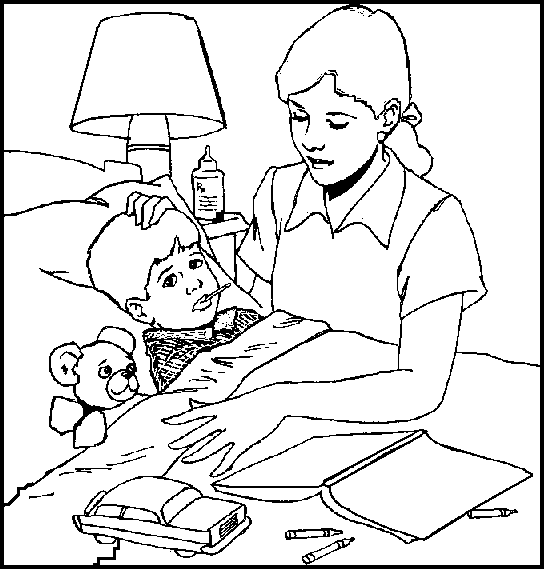 Mothers Day Coloring Picture 1