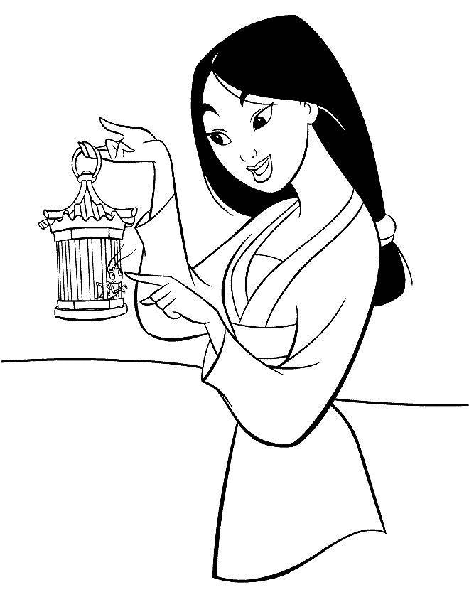 Mulan Coloring Picture 1