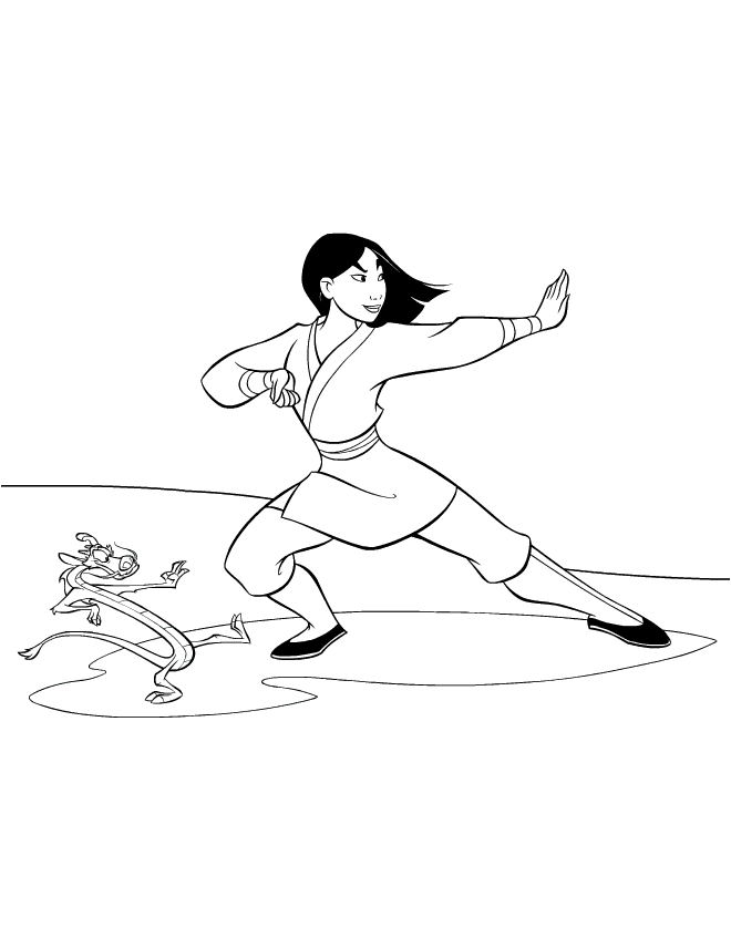 Mulan Coloring Picture 10