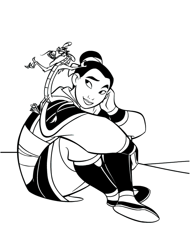 Mulan Coloring Picture 4