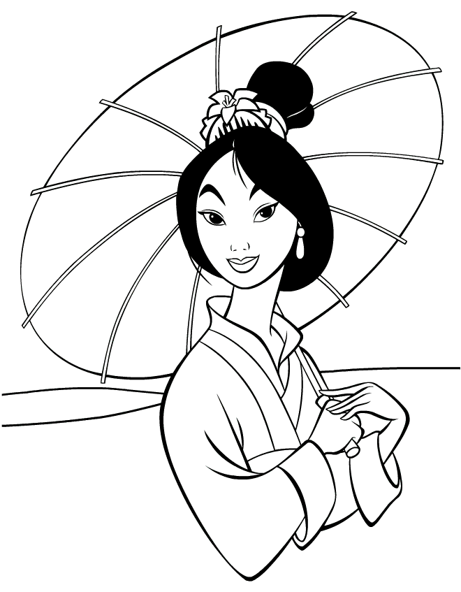 Mulan Coloring Picture 5