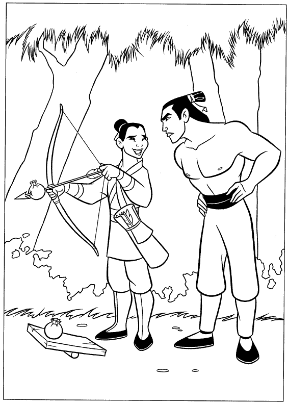 Mulan Coloring Picture 6