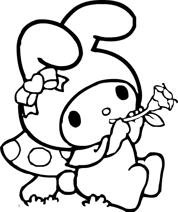 My Melody Coloring Picture 4