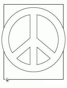 Peace Sign Coloring Picture 1