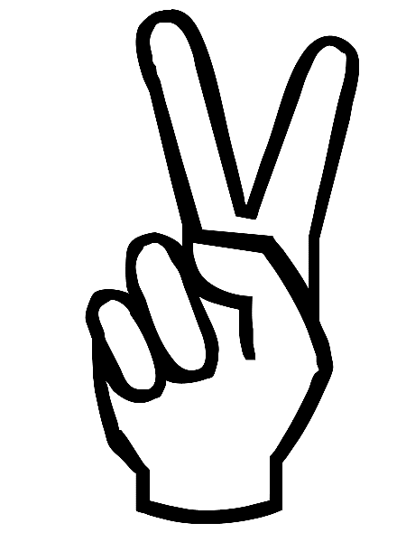 Peace Sign Coloring Picture 3
