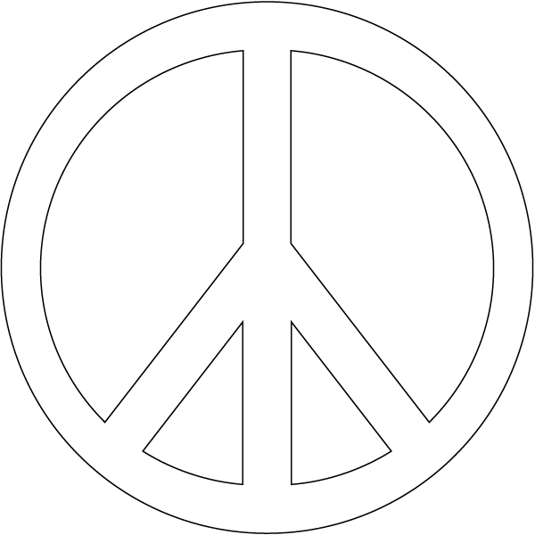 Peace Sign Coloring Picture 4