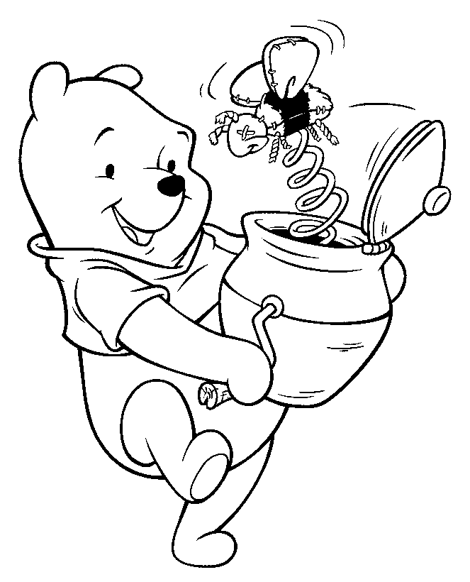 Pooh Bear Coloring Picture 2