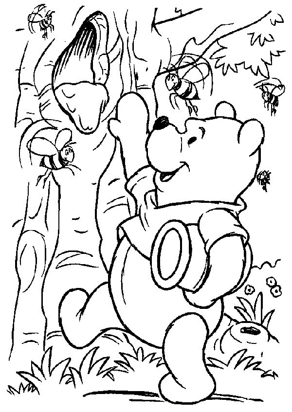 Pooh Bear Coloring Picture 4