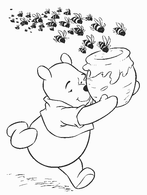 Pooh Bear Coloring Picture 6