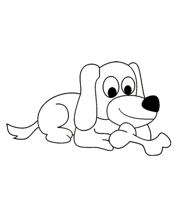 Puppy Coloring Picture 1