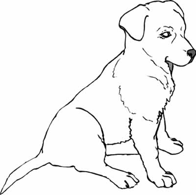 Puppy Coloring Picture 4