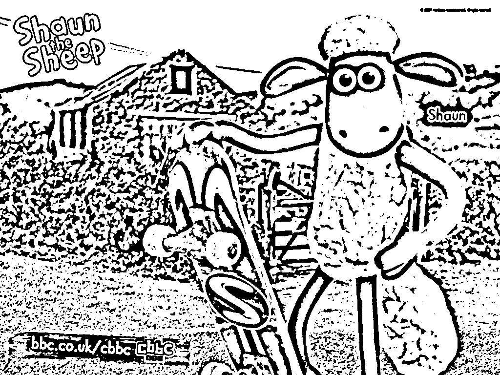 Shaun The Sheep Coloring Picture 5