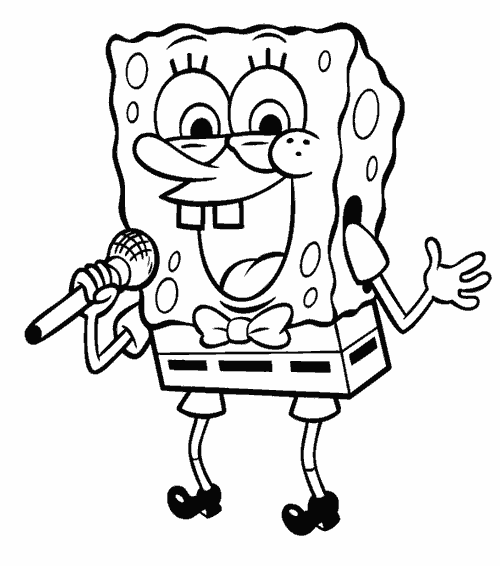 Sponge Bob Coloring Picture 10