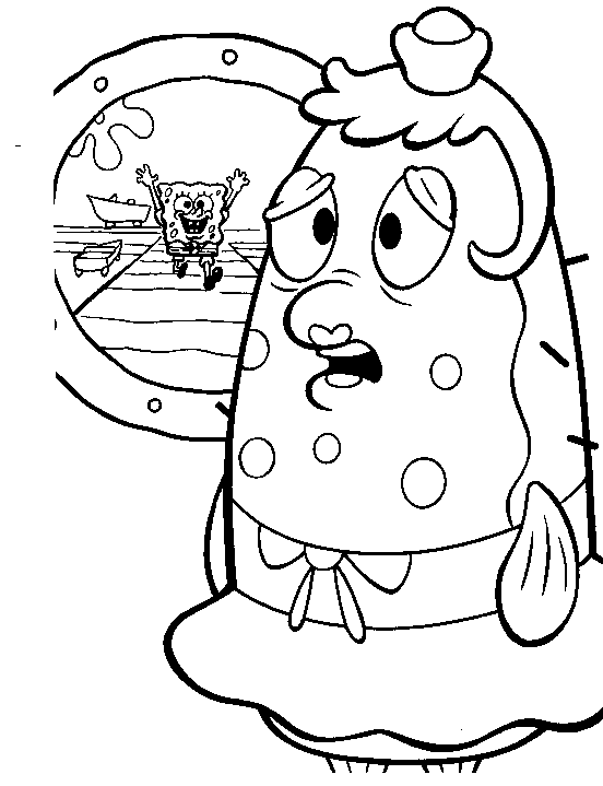 Sponge Bob Coloring Picture 2