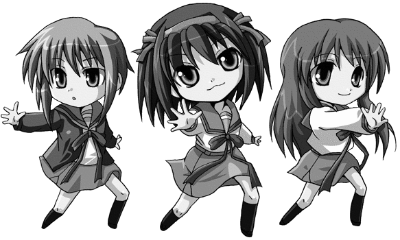 The Melancholy of Haruhi Suzumiya Coloring Picture 3