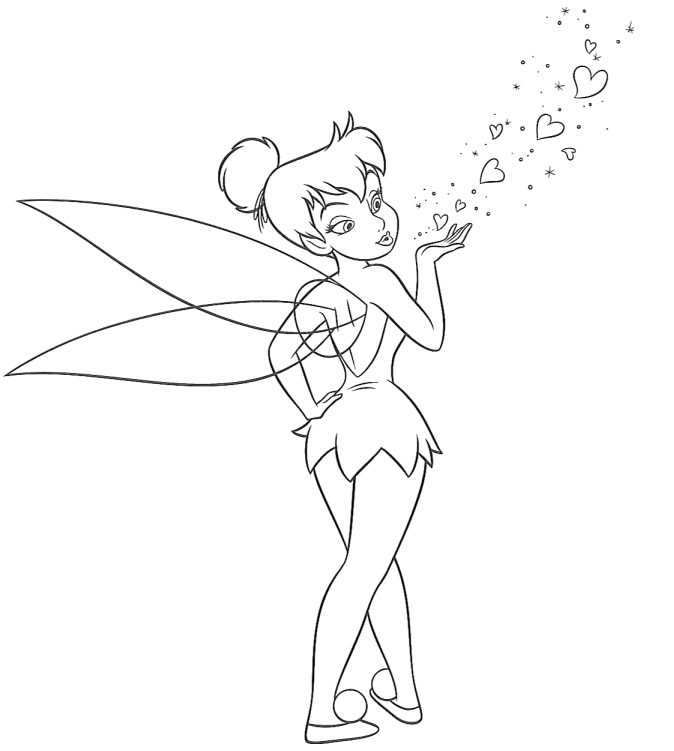Tinkerbell Coloring Picture to Print 4