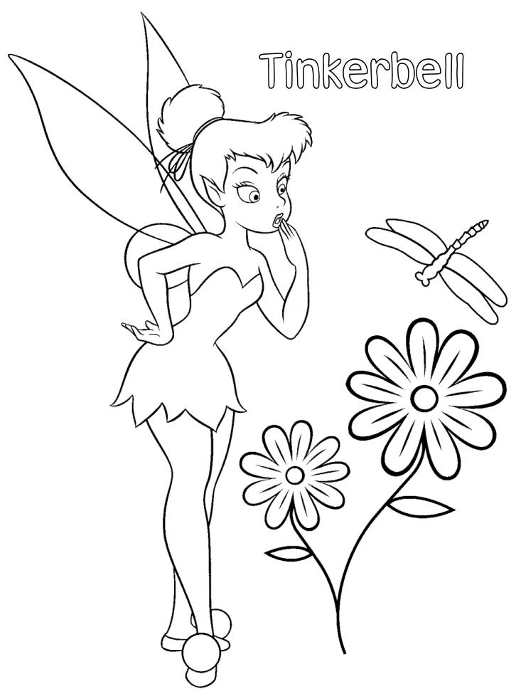 Tinkerbell Coloring Picture to Print 6