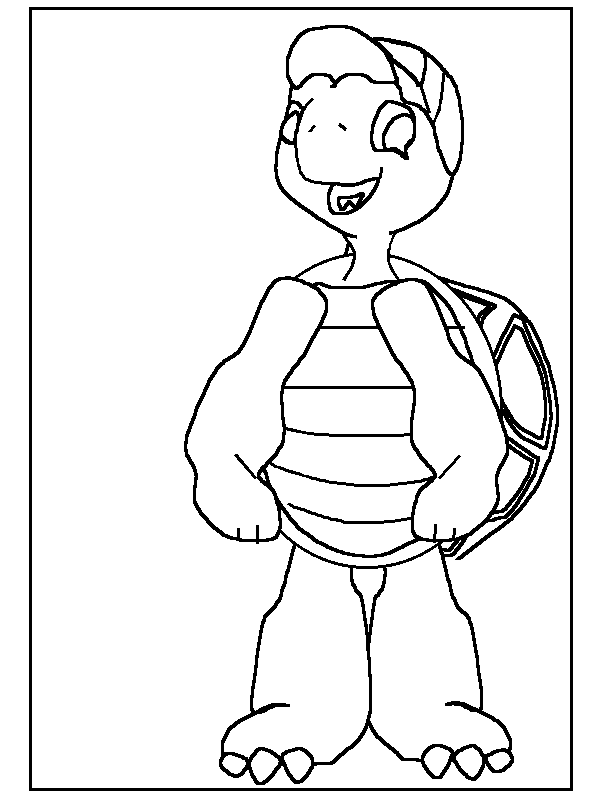 Turtle Coloring Picture 6