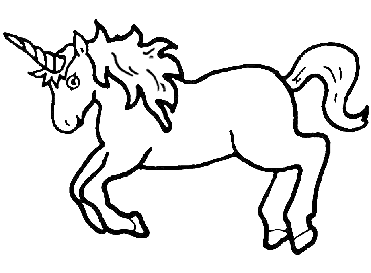 Unicorn Coloring Picture 4