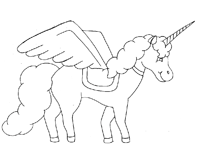Unicorn Coloring Picture 5