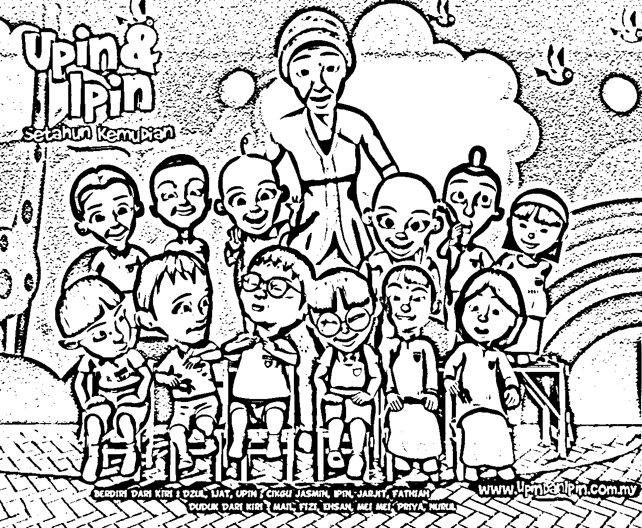 Upin Ipin Coloring Picture 7