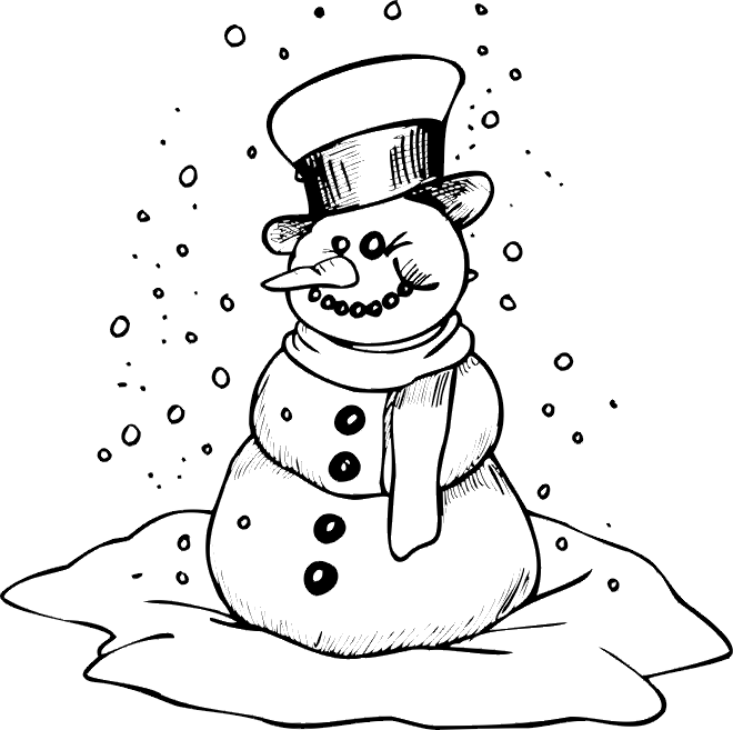 Winter Coloring Picture 4