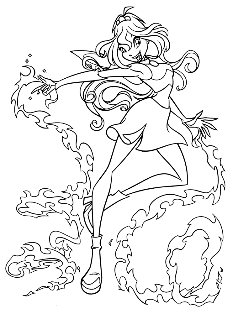 Winx Club Coloring Picture 2