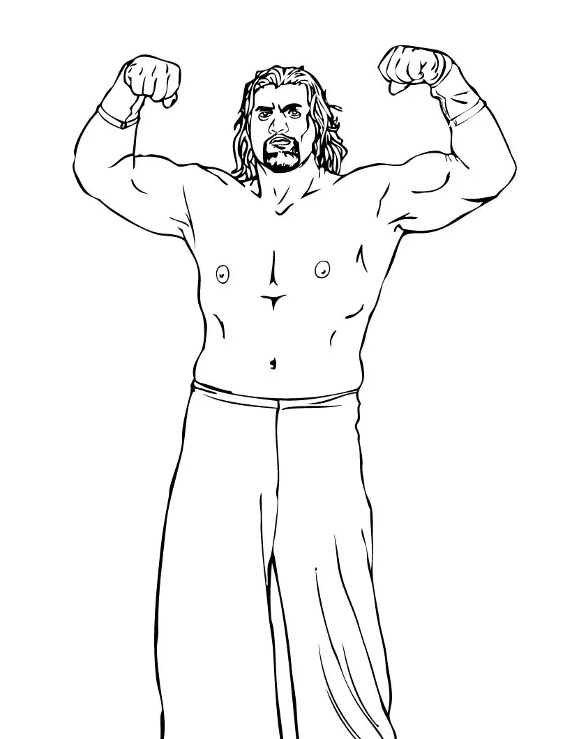 WWE Coloring Picture 11