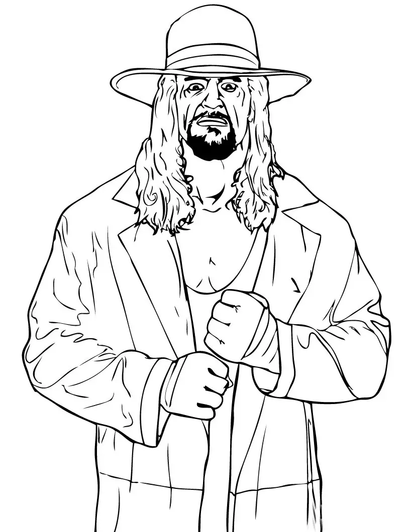 WWE Coloring Picture 4