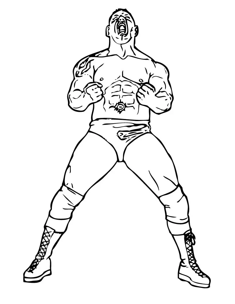 WWE Coloring Picture 5