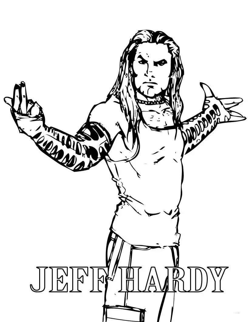 WWE Coloring Picture 8