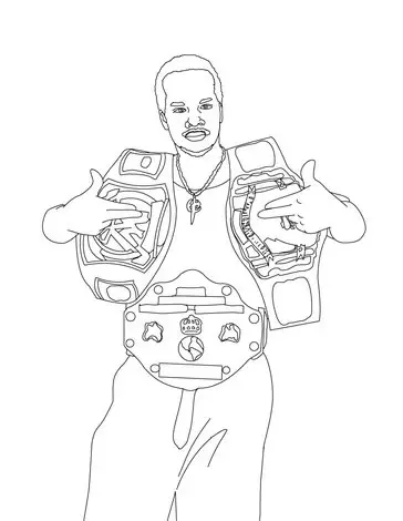 WWE Coloring Picture 9
